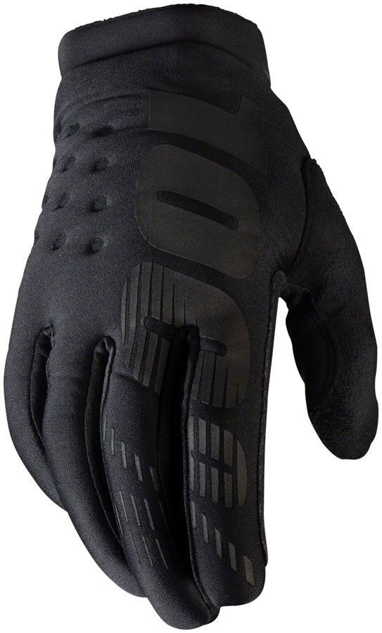 100% Brisker Gloves - Black Mens 2X-Large