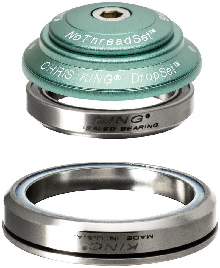 Chris King DropSet 2 Headset - 1-1/8 - 1.5" 42/52mm 45 Deg Matte Jade