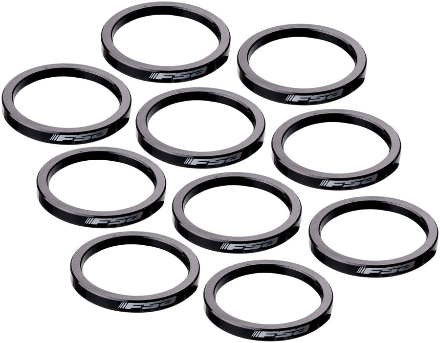 FSA Headset Spacer Kit 1.5 x 3mm 10-piece - Silver