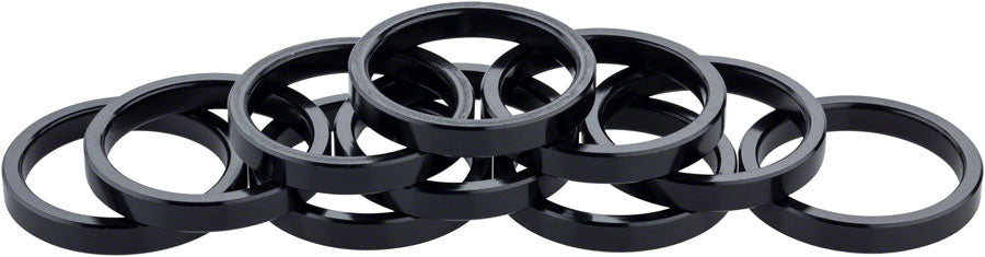 Problem Solvers Headset Stack Spacer - 28.6 5mm Aluminum Black Bag of 10