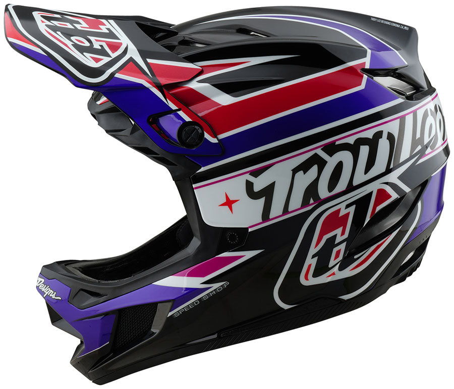 Troy Lee Designs D4 Polyacrylite Helmet – Linear Black X-Small