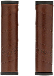 Brooks Willow Leather Grips - Antique Brown 130/130mm