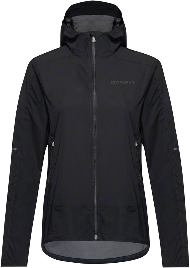 Gorewear Fernflow Hooded Windbreaker - Black Womens X-Large