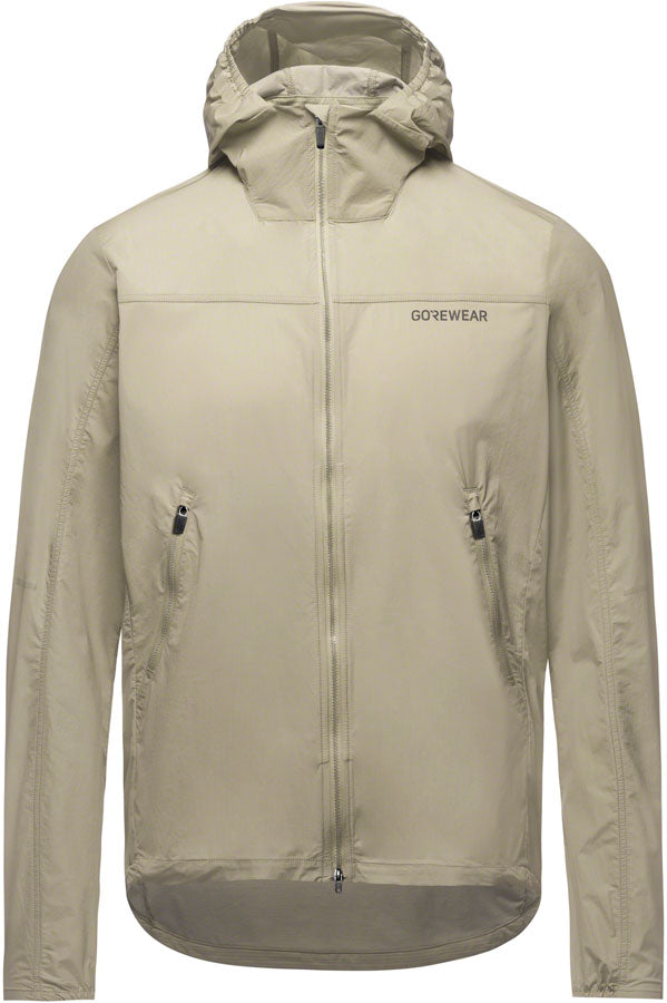 Gorewear Fernflow Hooded Windbreaker - Beige Men's Small