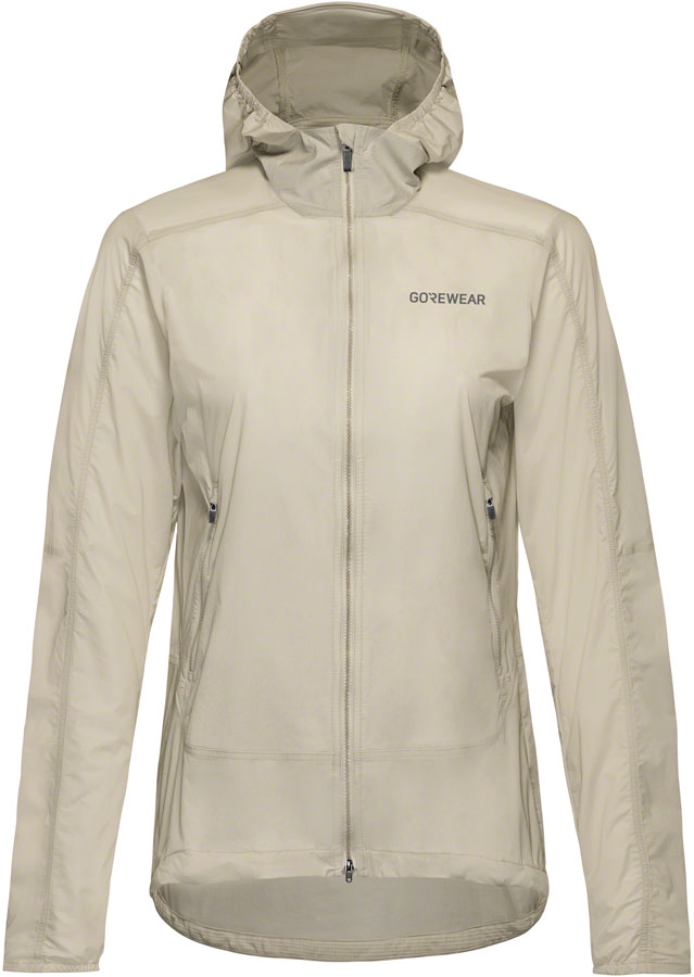 Gorewear Fernflow Hooded Windbreaker - Beige Women's Medium