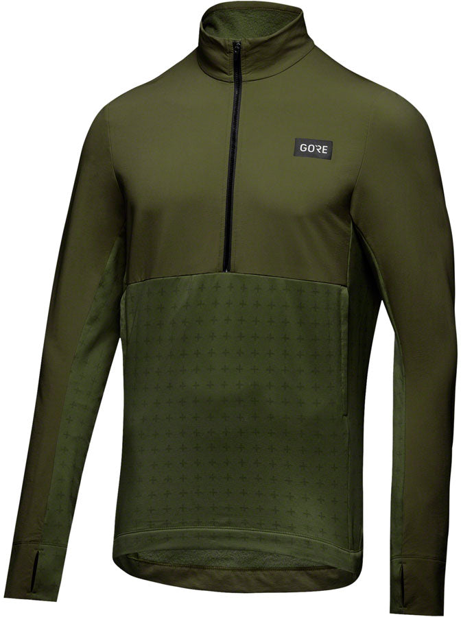 Gorewear Trail KPR Hybrid 1/2-Zip Jersey - Utility Green Mens X-Large
