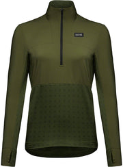 GORE Trail KPR Hybrid 1/2-Zip Jersey - Utility Green Womens Large