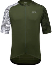 Gorewear C5 Jersey - Utility Green/White Mens Small