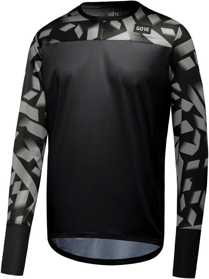 Gorewear Trail KPR Daily Long Sleeve Jersey - Black/Lab Gray Mens X-Large