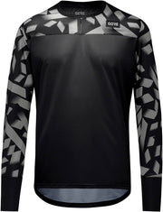 Gorewear Trail KPR Daily Long Sleeve Jersey - Black/Lab Gray Mens Medium