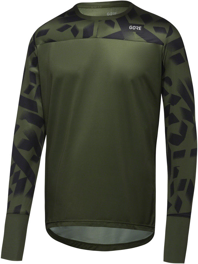 Gorewear Trail KPR Daily Long Sleeve Jersey - Utility Green/BLK Mens X-Large