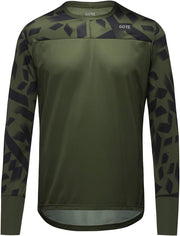 Gorewear Trail KPR Daily Long Sleeve Jersey - Utility Green/BLK Mens Small
