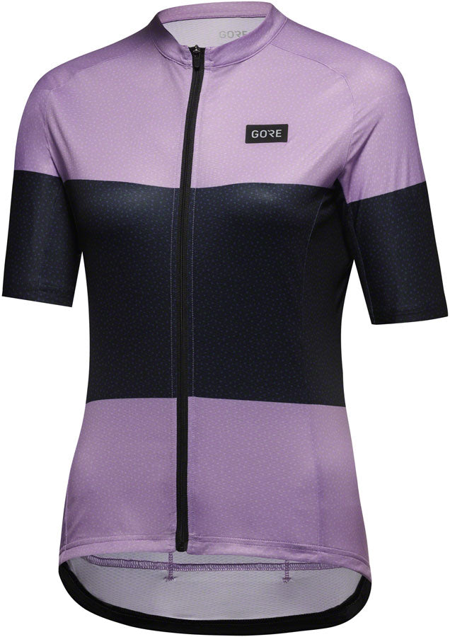 Gorewear Spirit Stripes Jersey - Purple/Orbit Blue Womens Small 4/6