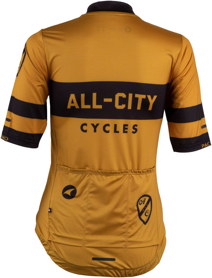 All-City Classic Logowear Womens Jersey - Mustard Brown Black Medium