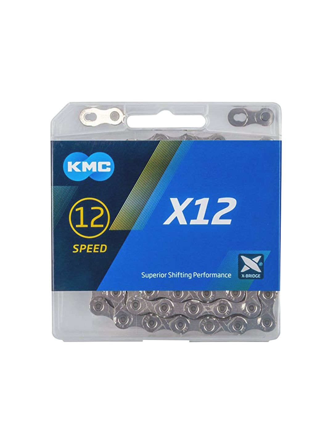 KMC X12 Chain - 12-Speed 126 Links Silver