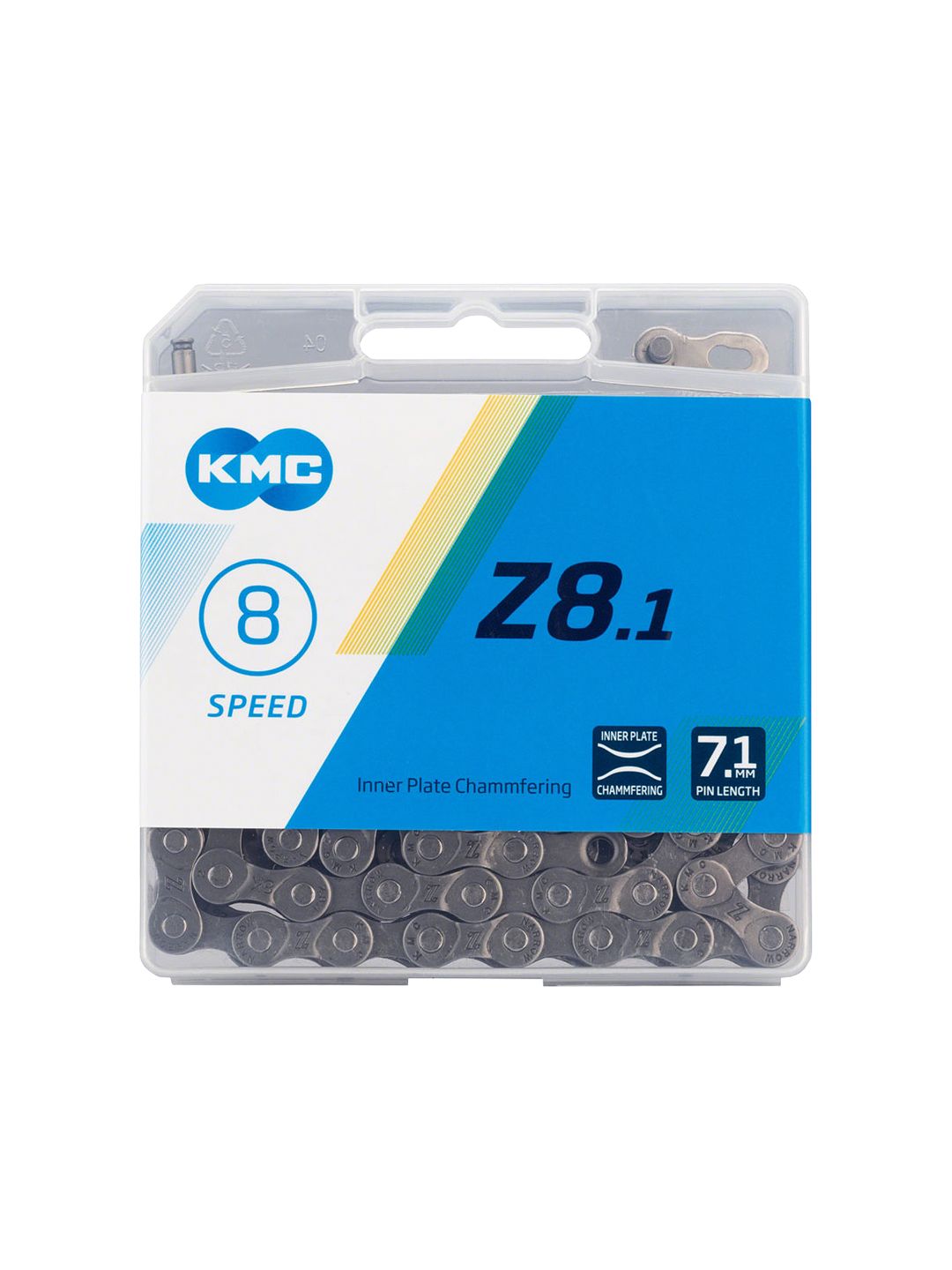 KMC Z8.1 Chain - 8-Speed 116 Links Gray