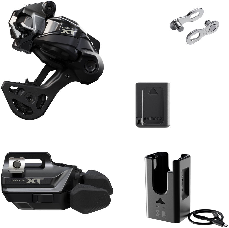Shimano Deore XT M8250 Di2 Wireless Upgrade Kit - M8250-GS Rear Derailleur M8250-IR I-SPEC EV Shifter Battery Charger Quick Link