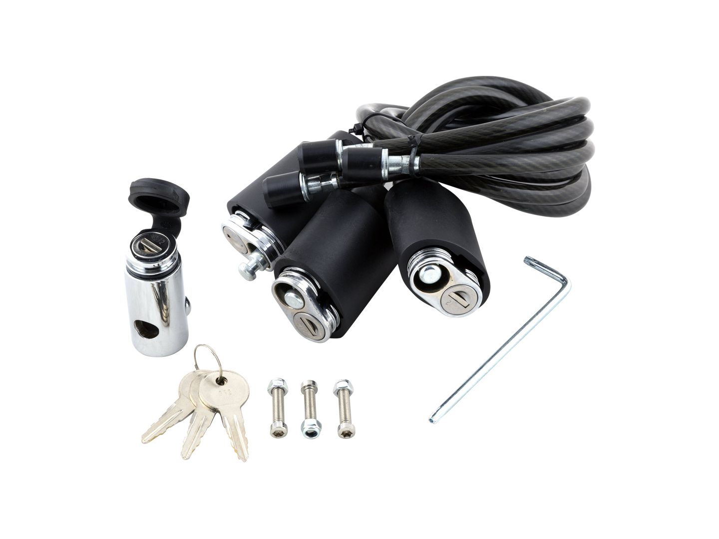 Car Rack Part Kuat Cable Lock w/Lock Hitch Pin Triple Black