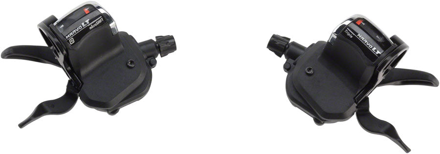 microSHIFT MarvoLT Trigger Shifter Set 9-Speed Double/Triple Steel Lever Optical Gear Indicator Shimano Compatible