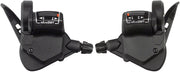 microSHIFT TS38 Thumb-Tap Shifter Set - 7 Speed Triple Optical Gear Indicator Shimano Compatible