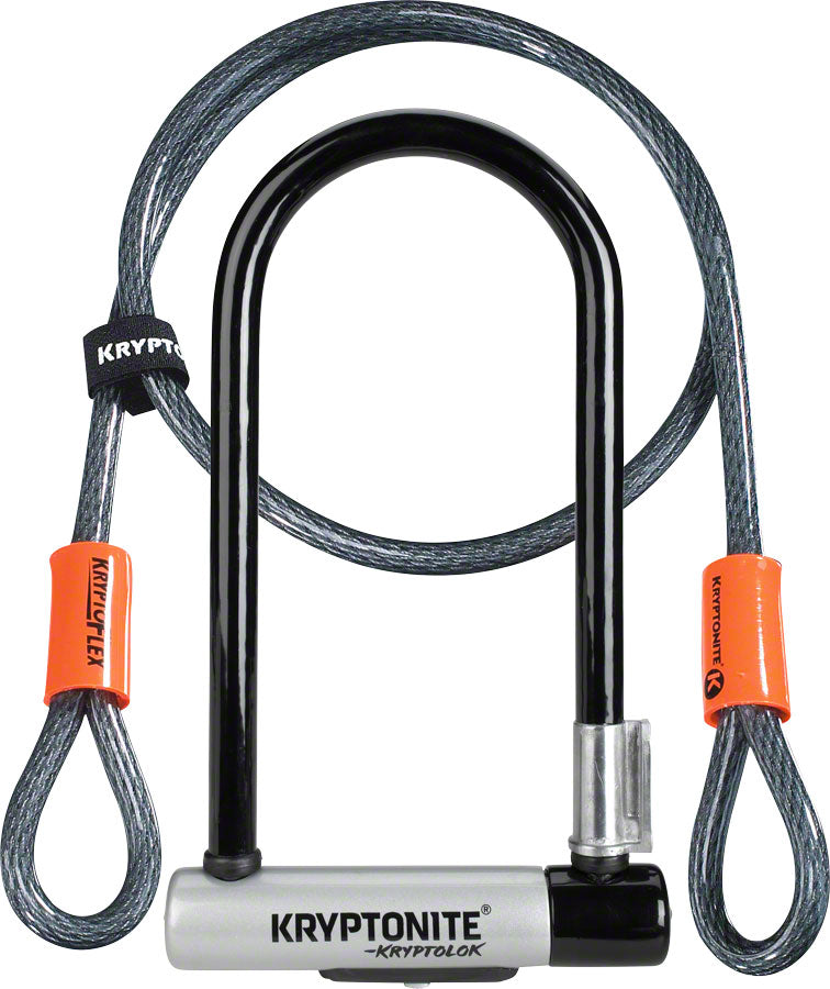 Kryptonite KryptoLok U-Lock - 4 x 9" Keyed BLK Includes 4' cable bracket