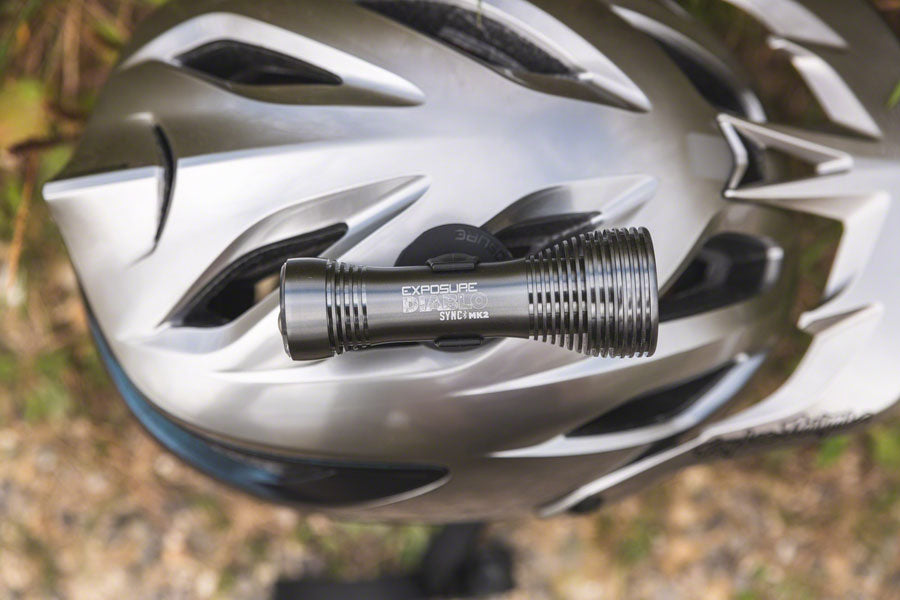 Exposure Diablo SYNC Mk4 Headlight - 2000 Lumens With Helmet And Handlebar Mount BlueTooth Remote TAP Technology