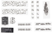 Surly Bridge Club Frame Decal Set - White with Mushrooms