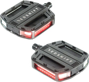 Redshift Sports Arclight City Flat Pedals - Aluminum 9/16" Black w/Lights