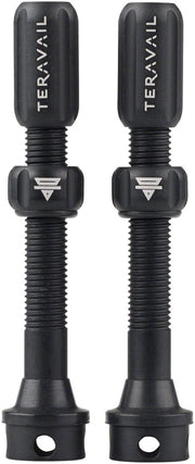Teravail Alloy Tubeless Valves - Pair 48mm  Matte Black