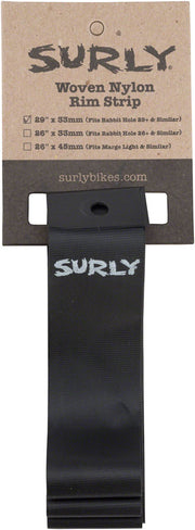 Surly Rim Strip: For 29+ Rabbit Hole Rim Nylon 33mm wide Black