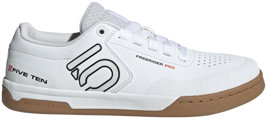 Five Ten Freerider Pro Flat Shoes - Mens FTWR White/Core Black/Red 7.5