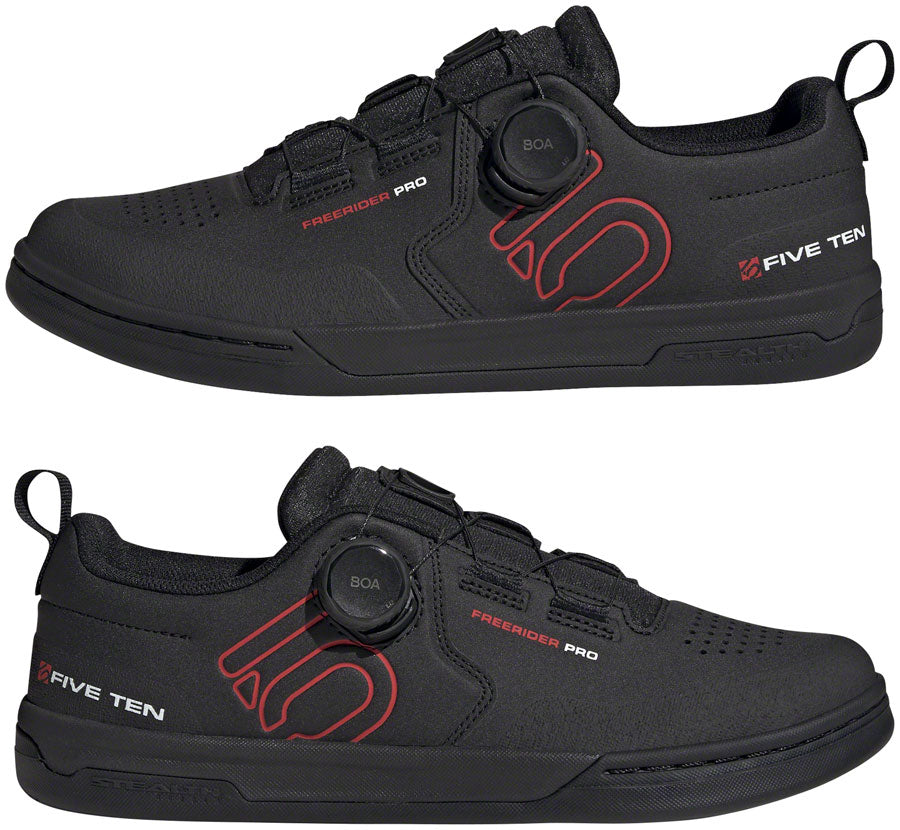 Five Ten Freerider Pro BOA Flat Shoes - Mens Core Black/Red/FTWR White 8
