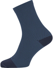 Gorewear C3 Mid Socks - 6.7" Orbit Blue/Deep Water Blue Mens 6-7.5