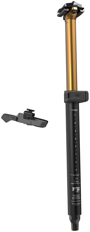 FOX Transfer Factory Neo Wireless Dropper Seatpost - 34.9 mm 175 mm Internal Routing Kashima Coat