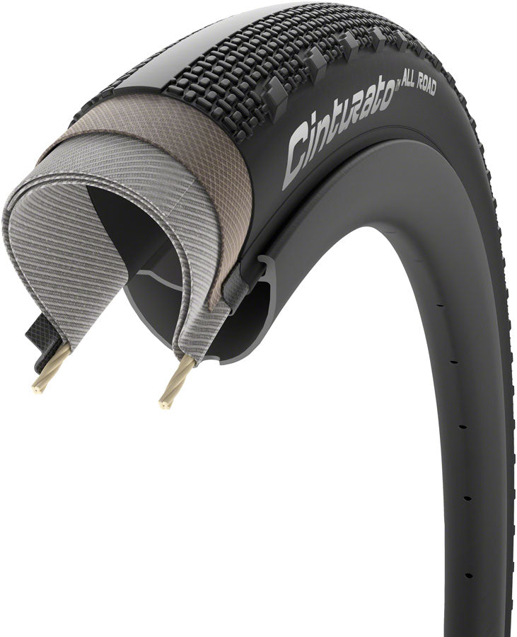 Pirelli Cinturato All Road Tire - 700 x 40 Tubeless Folding BLK TechWALL+ Pro Gravel