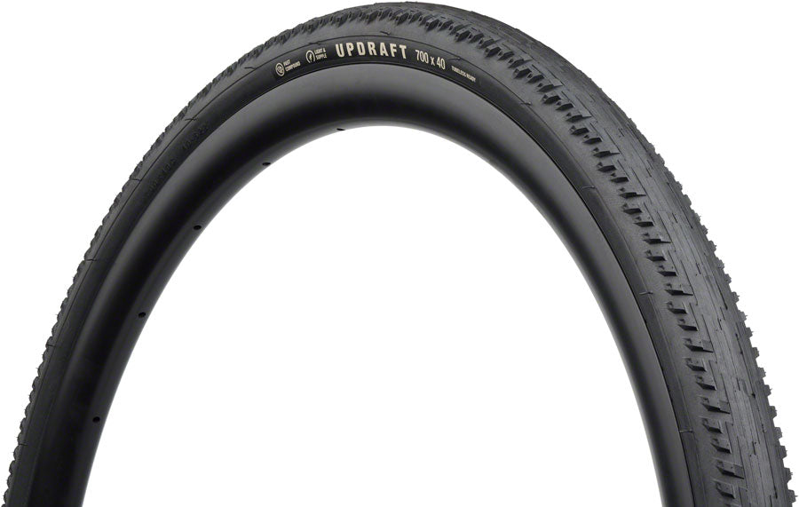 Teravail Updraft Tire - 700 x 40 Tubeless Folding BLK Durable Fast Compound