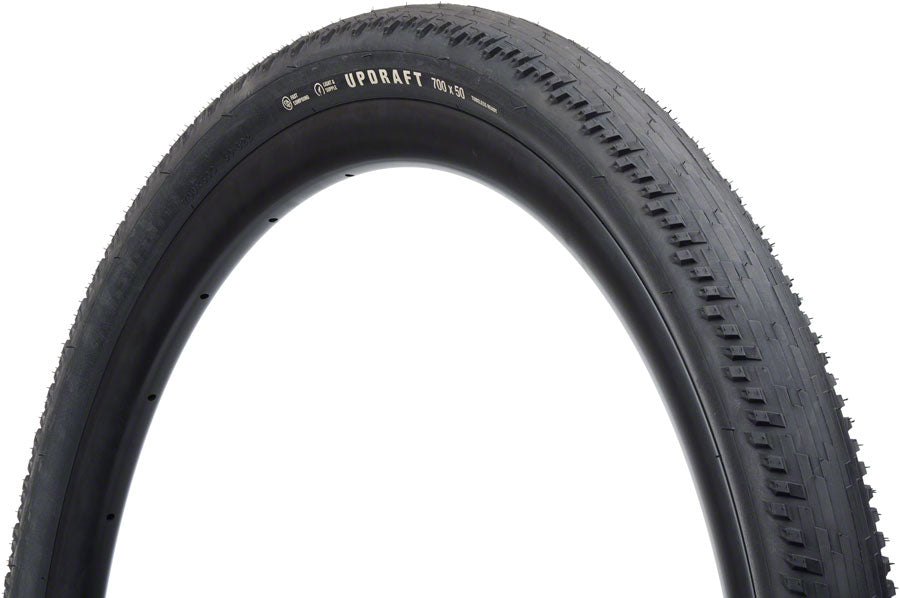 Teravail Updraft Tire - 700 x 50 Tubeless Folding BLK Durable Fast Compound