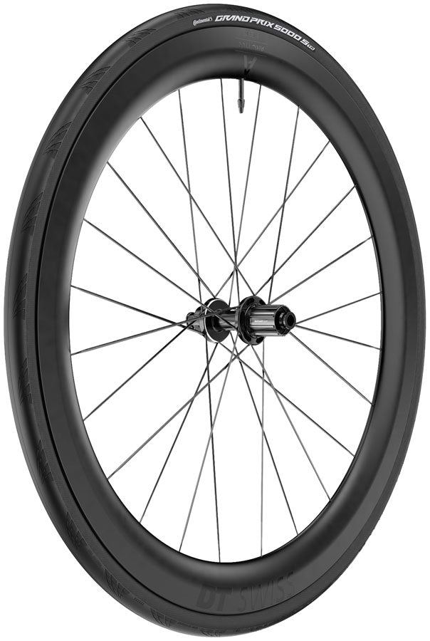 DT Swiss ARC 1100 DiCut 55 Rear Wheel - 700 12 x 142mm Center-Lock HG11 Road/XDR Ratchet EXP 36 BLK WTS w/Grand Prix 5000 STR Tire