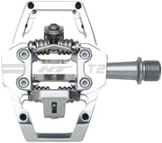 HT Components T2 Pedals - Dual Sided Clipless Platform Aluminum 9/16" Silver
