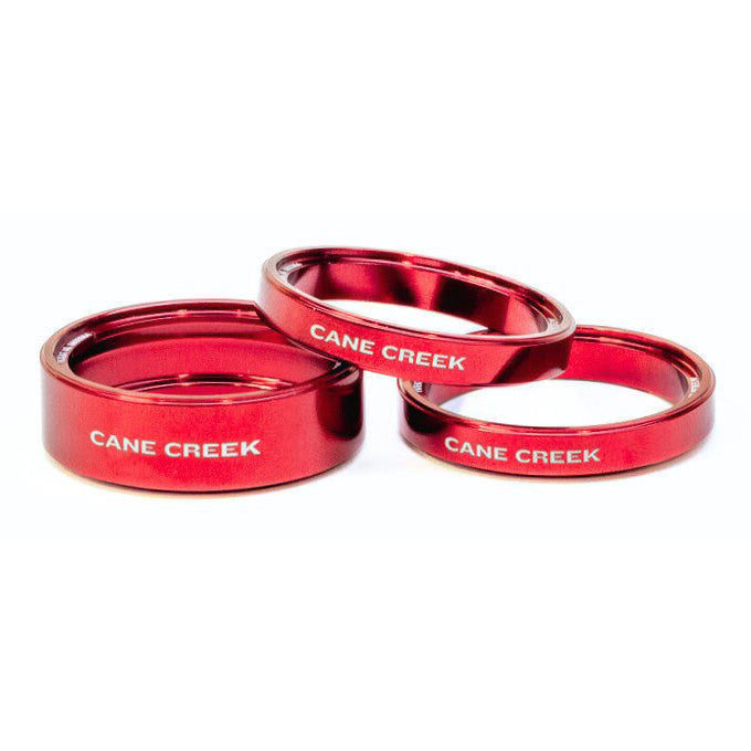 Cane Creek Interlok Spacer Kit 1-1/8" Red Set