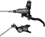 Hope EVO TR4 Disc Brake Lever Set - Left Hand Post Mount 4-Piston Braided Hydraulic Hose BLK/Smoke