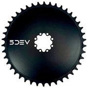 5Dev Aluminum Aero Road Chainring 8-Bolt Sram 52T Black