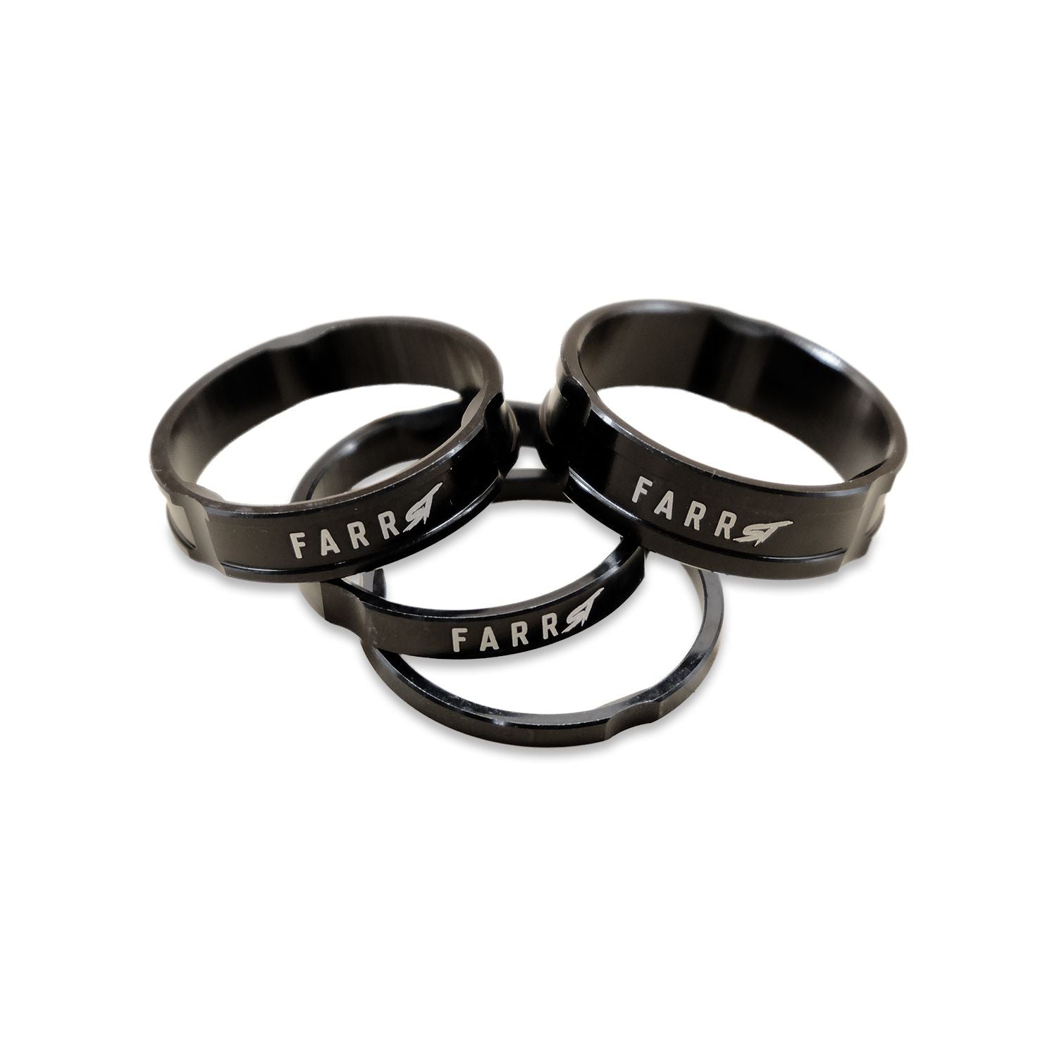 Farr-ST BMX Headset Spacers 1-1/8" Black Set/4