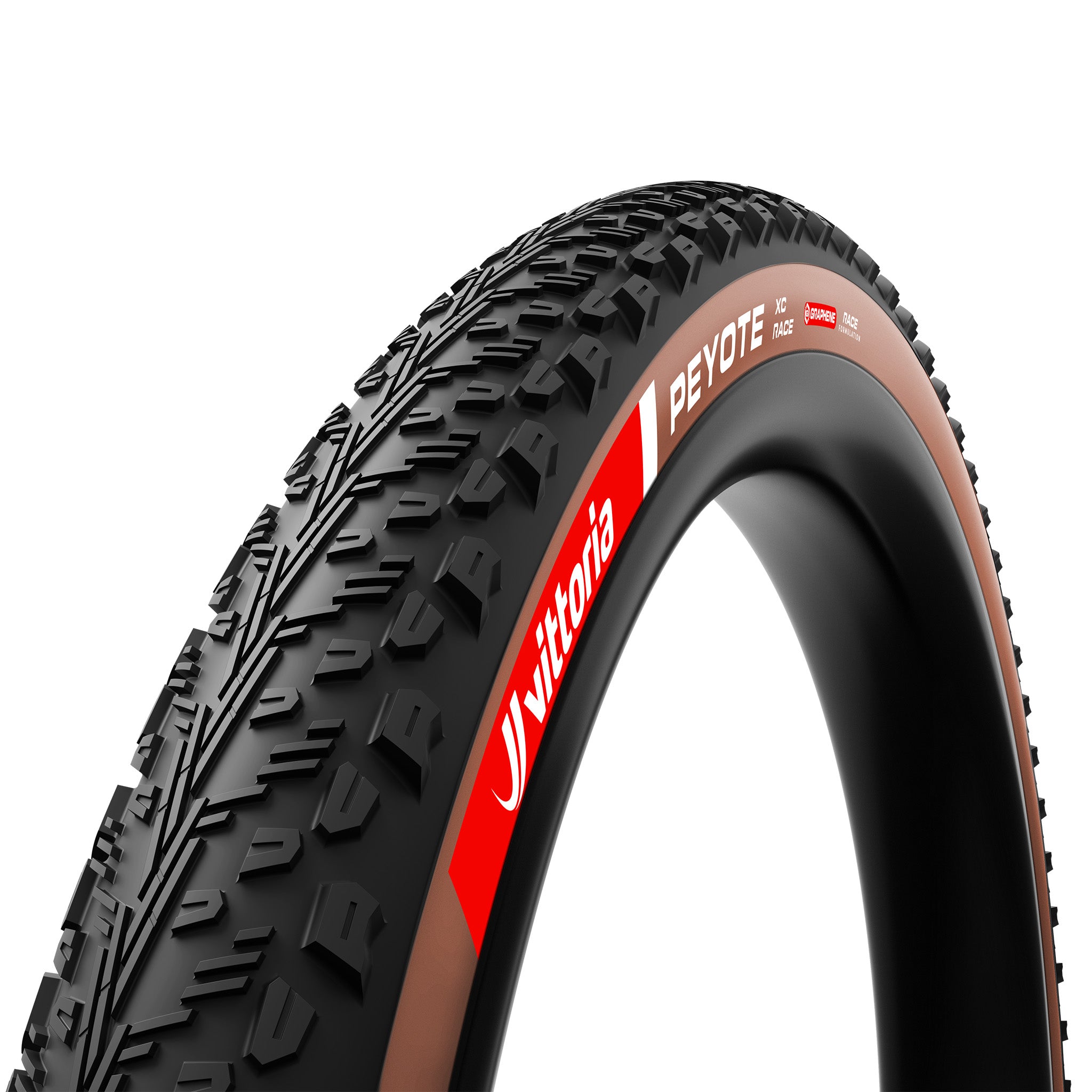 Vittoria Peyote XC Race Tire - 29 x 2.4 Tubeless Folding Brown Graphene + Silica G2.0