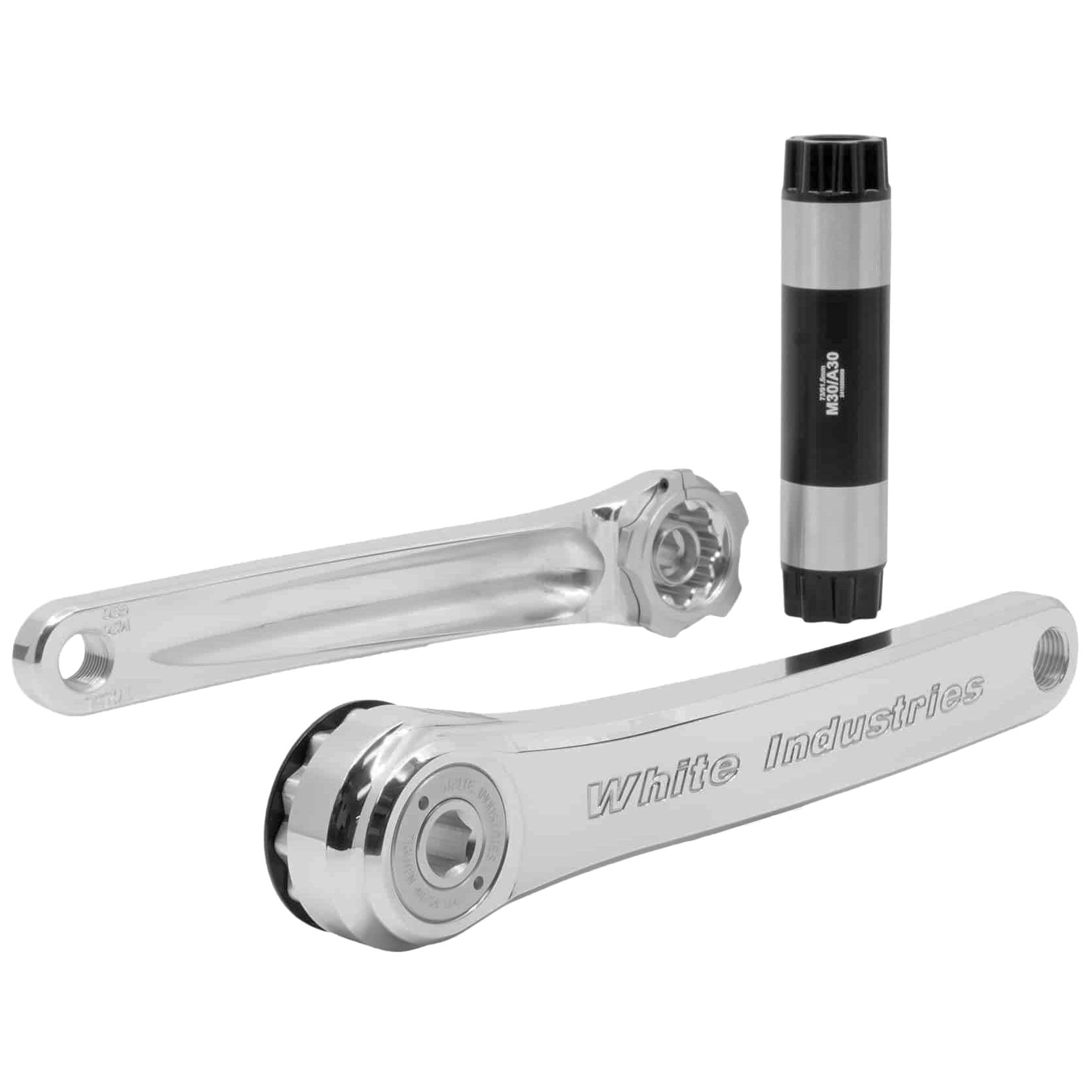 White Industries M30 Mountain Cranks 30mm Spindle 155mm Silver
