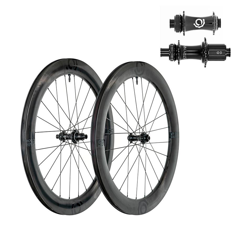 Industry Nine Solix SL i9 65 Wheel Front and Rear 700C / 622 Holes: F: 24 R: 24 F: 12mm R: 12mm F: 100 R: 142 Disc Center Lock Shimano Road 11 Set