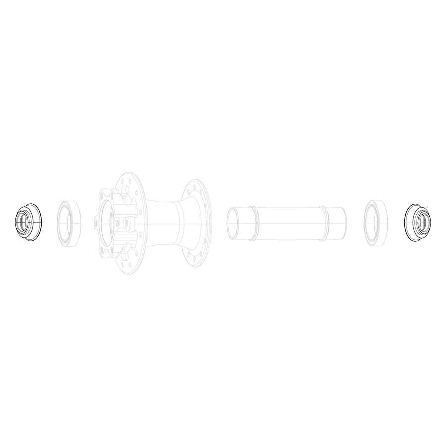 SRAM Conversion caps Front hub (12x100 (X0 900 Rise 60 Roam 30 Roam 40 Roam 60 Rail 40 Rise XX)