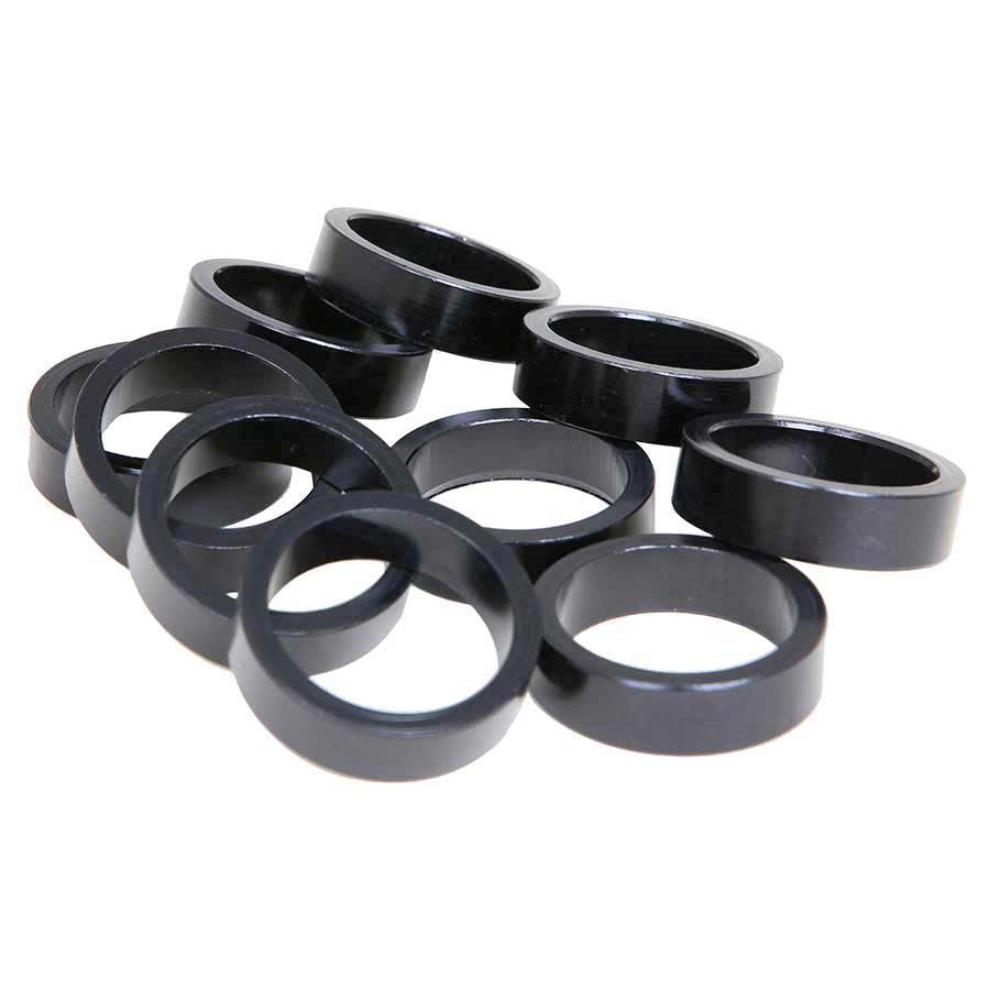 EVO Alloy headset spacers 28.6mm Black 10mm (10X)