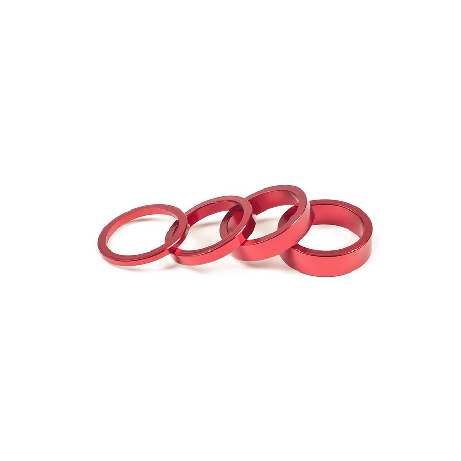 Salt Headset Spacer Headset Spacer 1-1/8 Height: 3mm/5mm/8mm/10mm 6061-T6 Aluminum Red