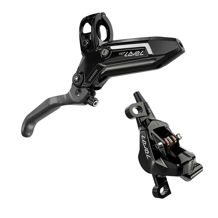 SRAM Level Ultimate Stealth Disc Brake Lever - Front Post Mount 2-Piston Carbon Lever Titanium Hardware Gloss BLK C1